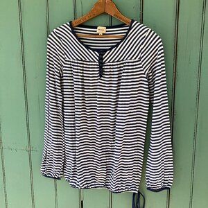 Ella Moss Striped Cotton Jersey Boho Blouse